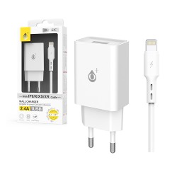 OnePlus EU Wall Charger A6175 with iPhone Cable 1 USB 5V/2.4A White OnePlus EU Wall Charger A6175 with iPhone Cable 1 USB 5V/2.4A White